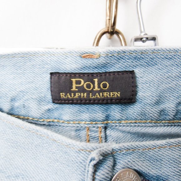 POLO RALPH LAUREN Denim Patchwork Blue Jeans ‘Avery’ Boyfriend Style Jeans /31 - Picture 7 of 14